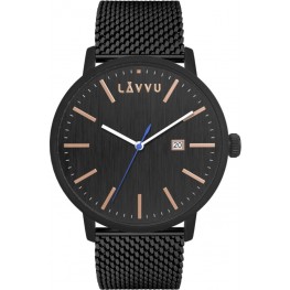 Černé pánské hodinky LAVVU LWM0179 COPENHAGEN MESH