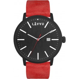 Červeno-černé pánské hodinky LAVVU LWM0172 COPENHAGEN HEAT