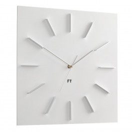 Designové nástěnné hodiny Future Time FT1010WH Square white 40cm