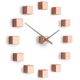 Designové nástěnné nalepovací hodiny Future Time FT3000CO Cubic copper