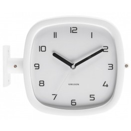 Designové oboustranné nástěnné hodiny Karlsson KA5831WH 29cm