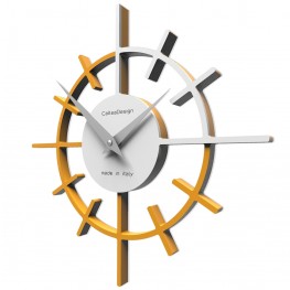 Hodiny CalleaDesign 10-018-62 Crosshair 29 cm žlutý meloun
