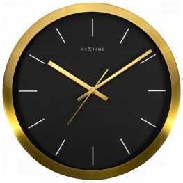 Hodiny NEXTIME 2524gb Stripe Golg Black 45cm