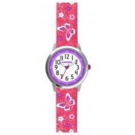 Motýlí růžové dívčí hodinky CLOCKODILE BUTTERFLIES CWG5042