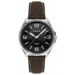 Pánské hodinky LAVVU LWM0095 HERNING Black/Top Grain Leather