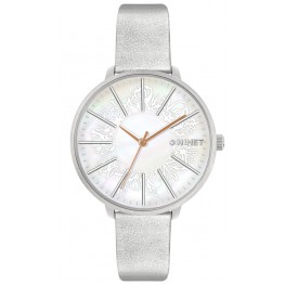Stříbrné dámské hodinky MINET PRAGUE Silver Flower MWL5140