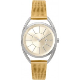Stříbrno-zlaté dámské hodinky MINET ICON BICOLOR MESH MWL5076