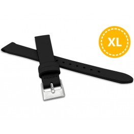 XL Prodloužený černý řemínek MINET z luxusní kůže Top Grain MSSXB14