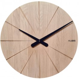 KUBRi 0092 - dubové hodiny české výroby o průměru 44 cm