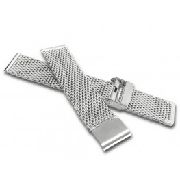 Stříbrný kovový tah LAVVU MESH Band Gun Silver - 18