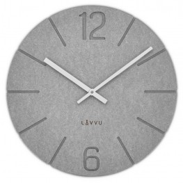 Lavvu LCT5028 - Šedé hodiny Natur vyrobené v Čechách o průměru 34cm