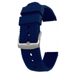LAVVU Modrý strukturovaný silikonový řemínek na hodinky - 22 LS01L22