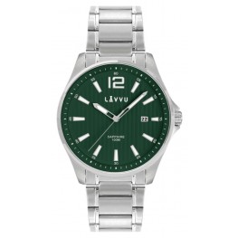 LAVVU Pánské hodinky se safírovým sklem NORDKAPP Green LWM0167
