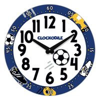 CLOCKODILE Dětské nástěnné hodiny modré - fotbal 25cm CCT0032