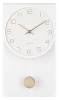 Designové kyvadlové nástěnné hodiny KA5779WH Karlsson 39cm