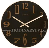 Designové nástěnné hodiny 2472zw Nextime Smoke Mirror 43cm