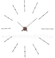 Designové nástěnné hodiny Nomon Merlin Walnut Graphite METP120N 125cm