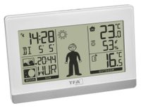 Domácí meteostanice s předpovědí počasí a postavičkou TFA 35.1159.02 WEATHER BOY - bílá