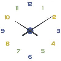 JVD HT466.2 - Dětské nalepovací hodiny o průměru 80 cm v moderních pastelových barvách