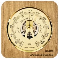 KUBRi 0212 - barometr s vynikající citlivostí v dubovém rámu