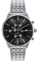 LAVVU Pánské hodinky YSTAD Chronograph Black s vodotěsností 100M LWM0251