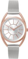 MINET MWL5019 Stříbrno-růžové dámské hodinky ICON SEMI ROSE GOLD MESH