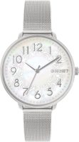MINET MWL5147 Stříbrné dámské hodinky PRAGUE Silver Flower Mesh s čísly