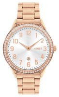 MINET Rose gold dámské hodinky AVENUE s čísly MWL5300