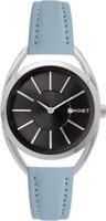 MINET Stříbrné dámské hodinky ICON BLUE NOBUCK s koženým řemínkem MWL5097