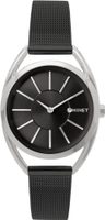 MINET Stříbrno-černé dámské hodinky ICON BLACK MESH MWL5098