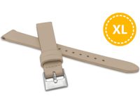 MINET XL Prodloužený béžový řemínek z luxusní kůže Top Grain - 14 - XL MSSXC14