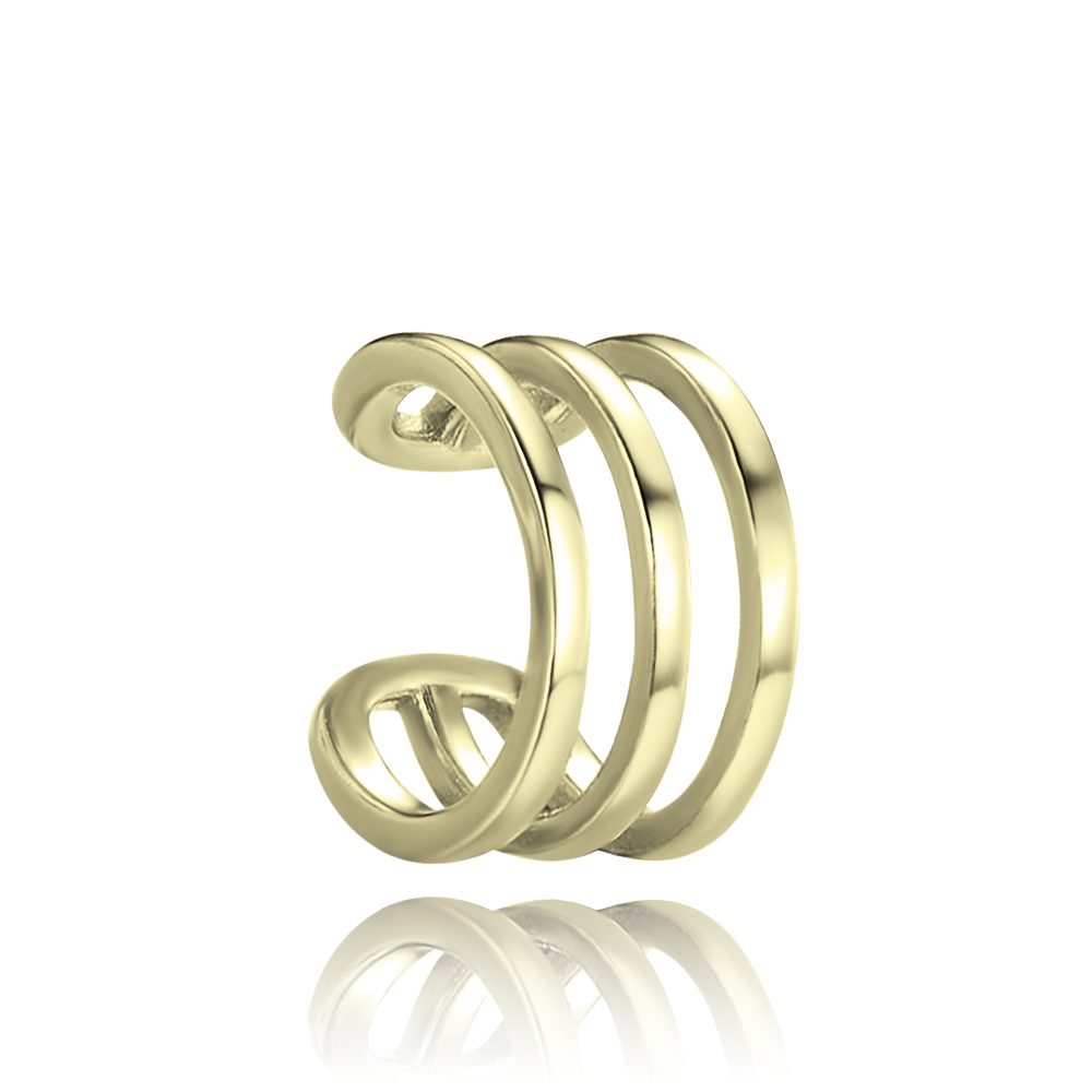 MINET Pozlacená stříbrná záušnice ear cuff