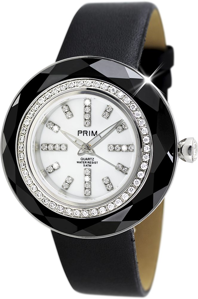 Hodinky PRIM Preciosa Onyx White 10309.E