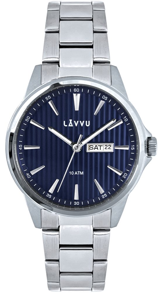 LAVVU Stylové pánské hodinky TRONES Deep Blue 100M