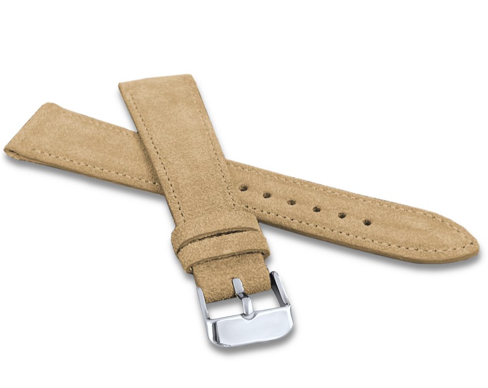 LAVVU Béžový prošitý řemínek SUEDE z luxusní kůže Top Grain - 14